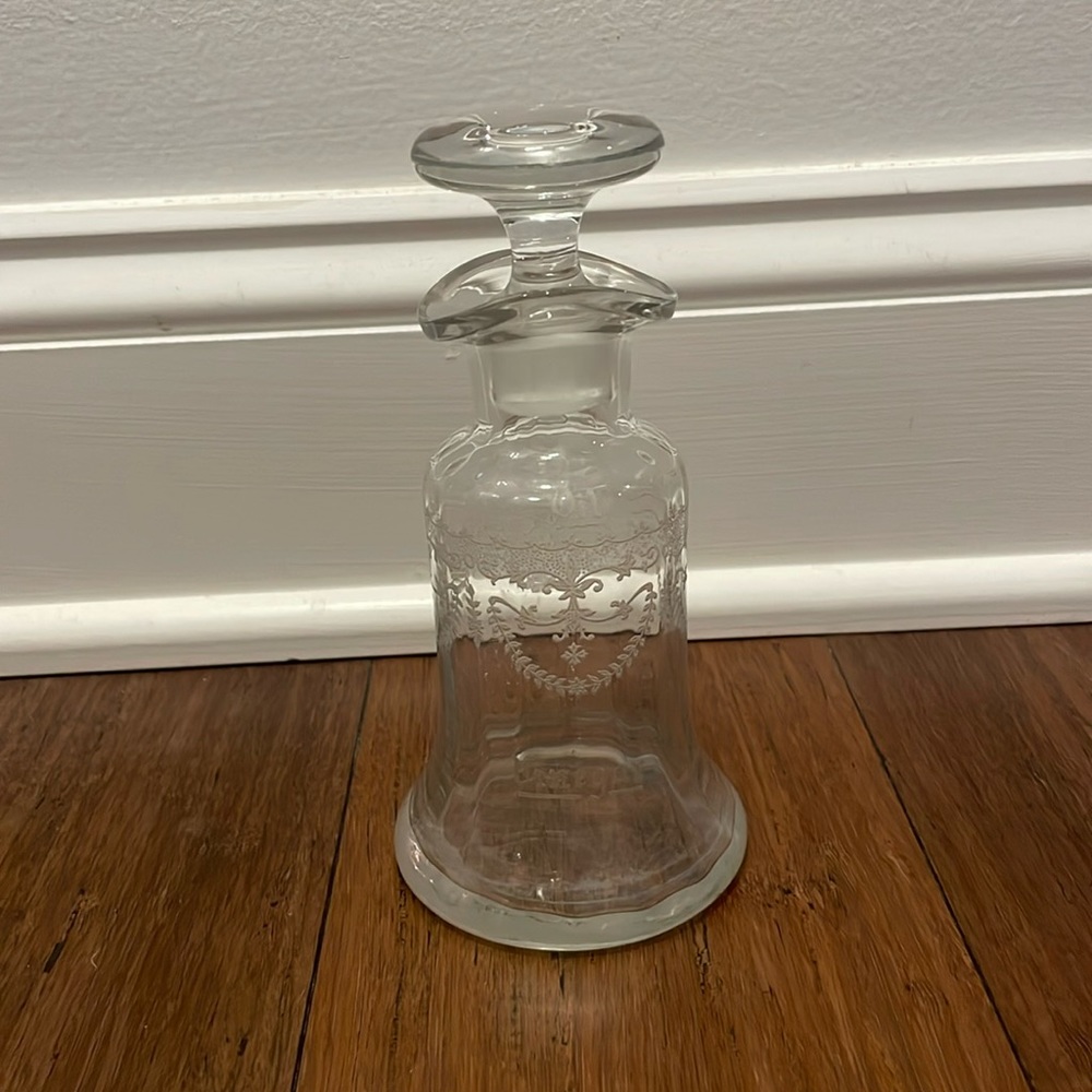 Etched Antique Vinegar Cruet
